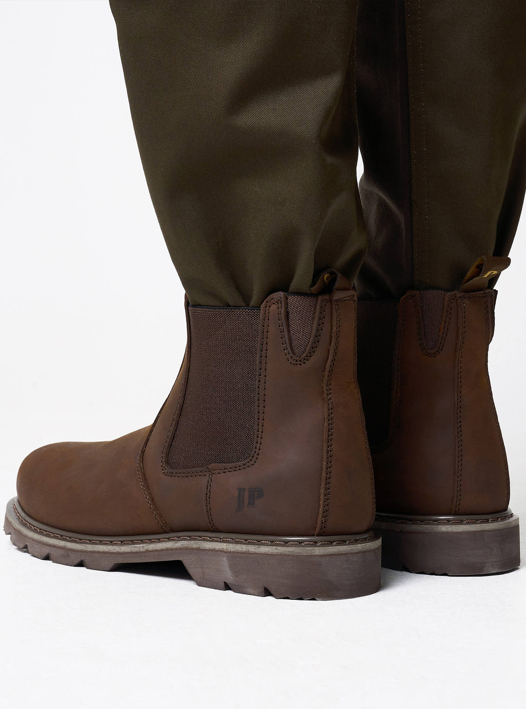 JACK PYKE Safety Dealer Boots – Leather Pull-On Chelsea Mens Work Boots, Steel Toe Capped, Oil-Resistant, Cushioned Insole & Breathable – Ideal for Farming, Warehouse, Construction - Size 6-13 UK