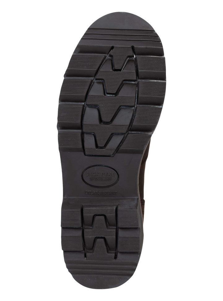 JACK PYKE Shires Mens Safety Dealer Boots – Oiled Leather Slip-On Chelsea Boots with Elastic Sides, Oil Resistant Sole and Double Pull Tabs for Country or Outdoor Use - Brown, Size 5-12 UK