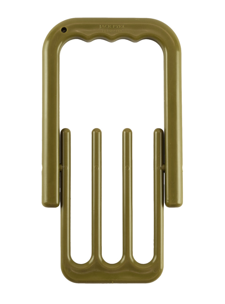 Jack Pyke Foldable Game Bird Carrier - Lightweight Plastic Hunting Carrier with Ergonomic Handle, Buckle Closure, Compact Foldable Design, Capacity 40 Pounds - Green