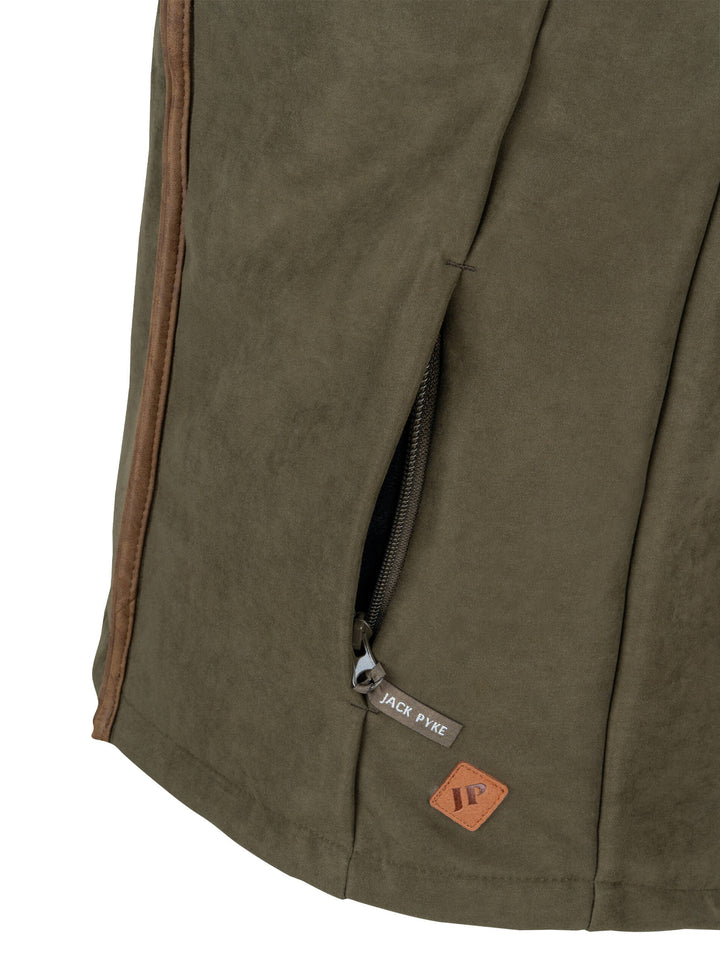 Jack Pyke Mens Technical Moleskin Gilet Dark Olive