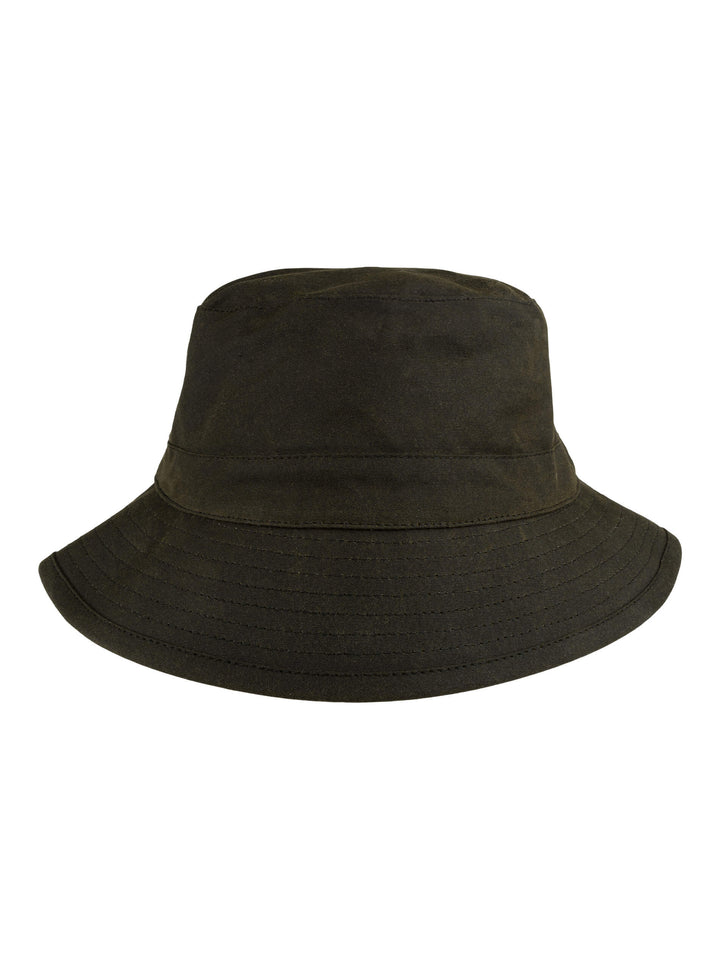 Jack Pyke Waxed Bucket Hat - Waterproof Cotton Sun Hats for Men & Women - Lightweight Summer Hat with Rigid Brim for Camping, Beach, Golf, Travelling - Green