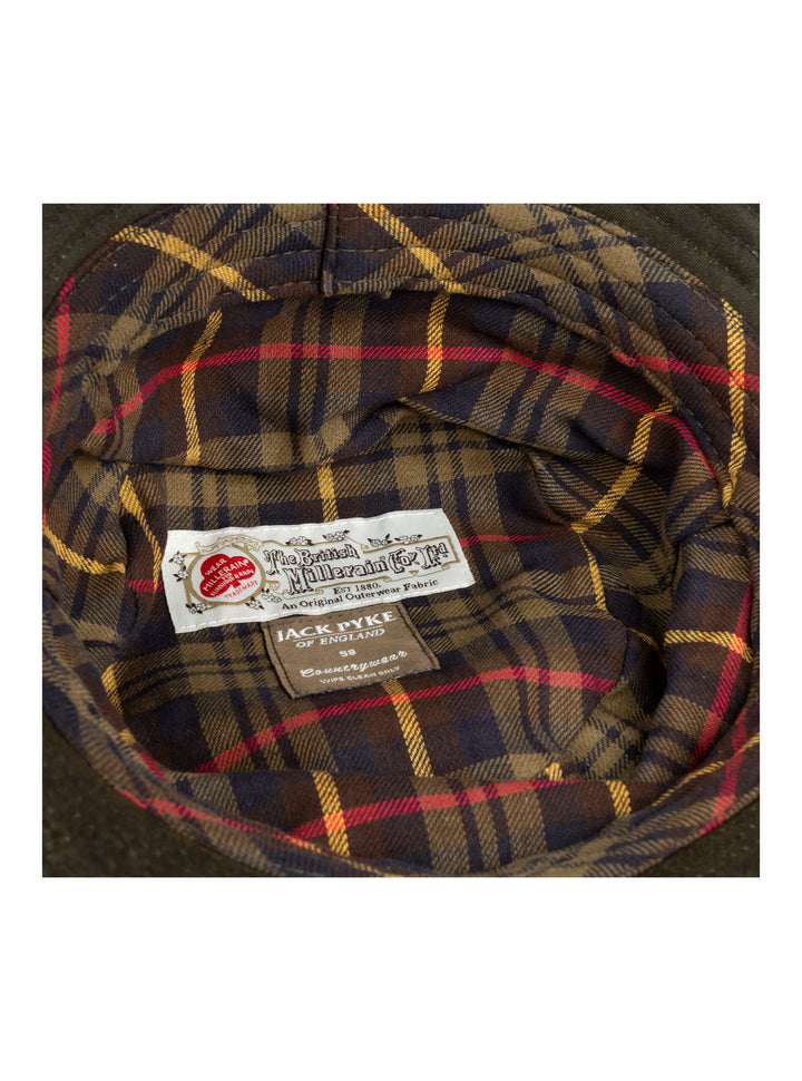 Jack Pyke Waxed Bucket Hat - Waterproof Cotton Sun Hats for Men & Women - Lightweight Summer Hat with Rigid Brim for Camping, Beach, Golf, Travelling - Green