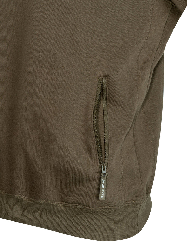 JACK PYKE Dalesman Mens Hoodie – Lightweight Polycotton Outdoor Hoodie with Zipped Pockets, Adjustable Hood and Cuffed Sleeves - Dark Olive