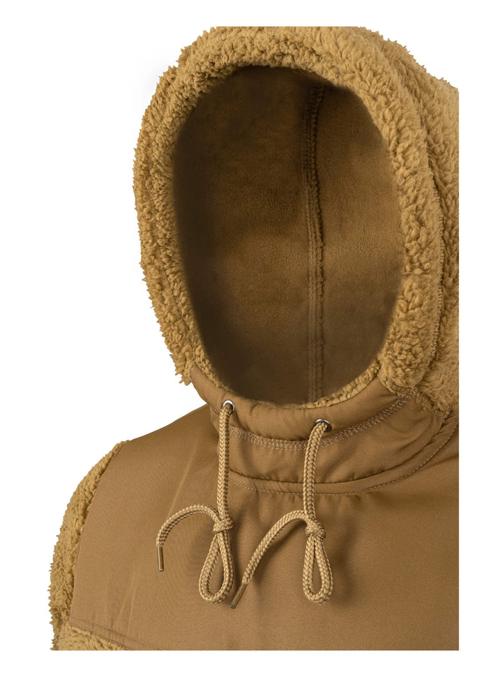 Jack Pyke Men’s Sherpa Fleece Hoodie Gen 2, Long Sleeve Hunting & Hiking Fleece Jacket Mens with Zipped Kangaroo Pockets, Elbow & Shoulder Patches, Drawstring Hood