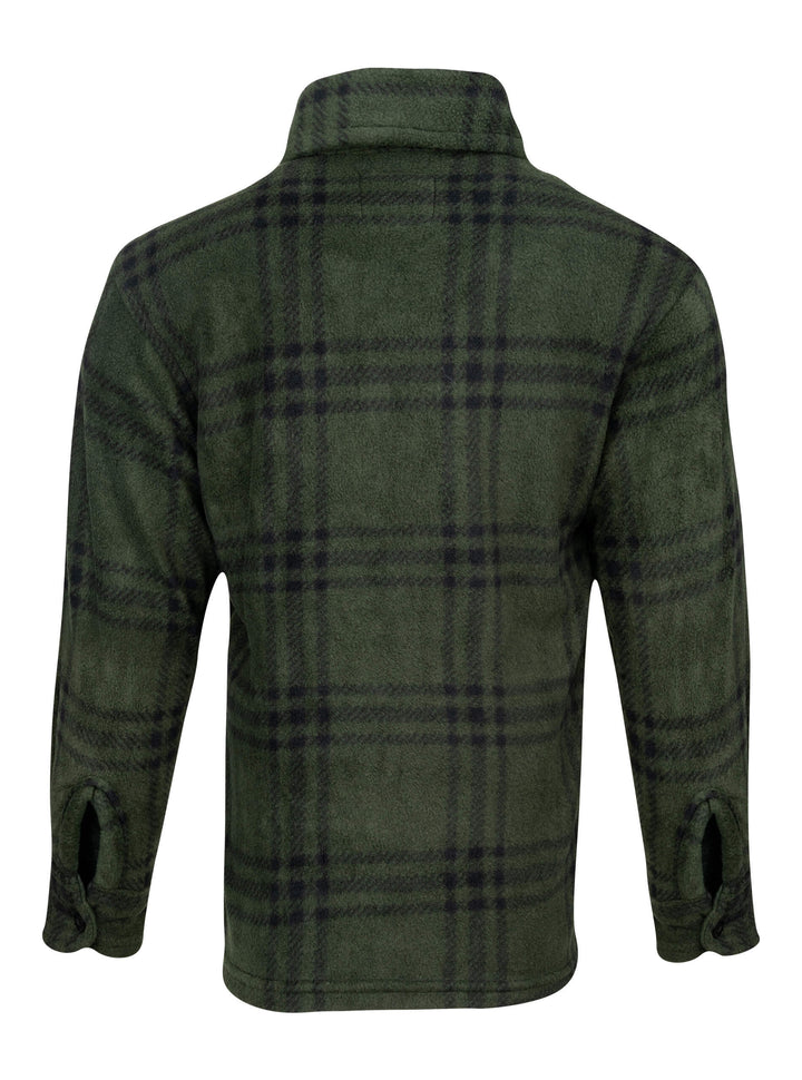 JACK PYKE Junior Polar Fleece Shirt Green Check