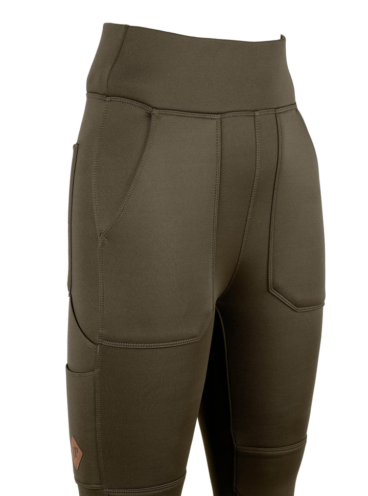 JACK PYKE Utility Women's Leggings – High-Rise Fleece-Lined with Reinforced Knees, Multiple Pockets, High Waisted Ladies Legging for Outdoor Work, Dog Walking and Hiking