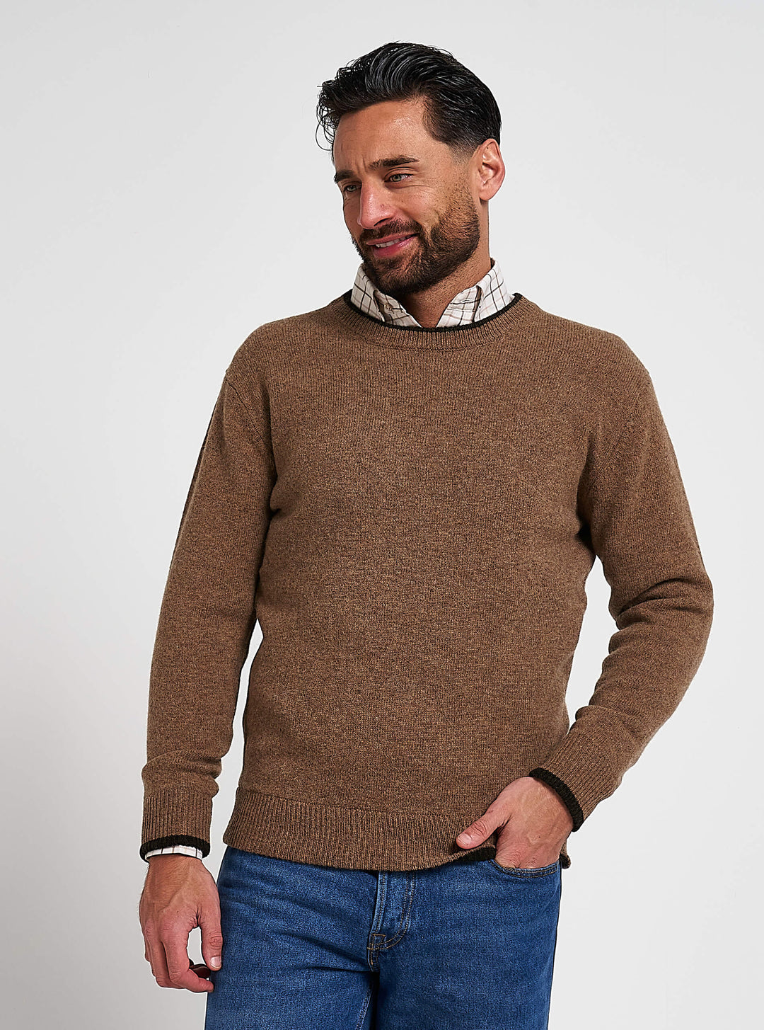 JACK PYKE 100% Lambswool Crew Neck Knitted Jumper