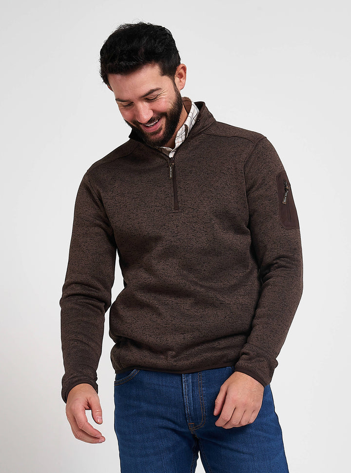 JACK PYKE Melange Quarter Zip Long sleeve Fleece