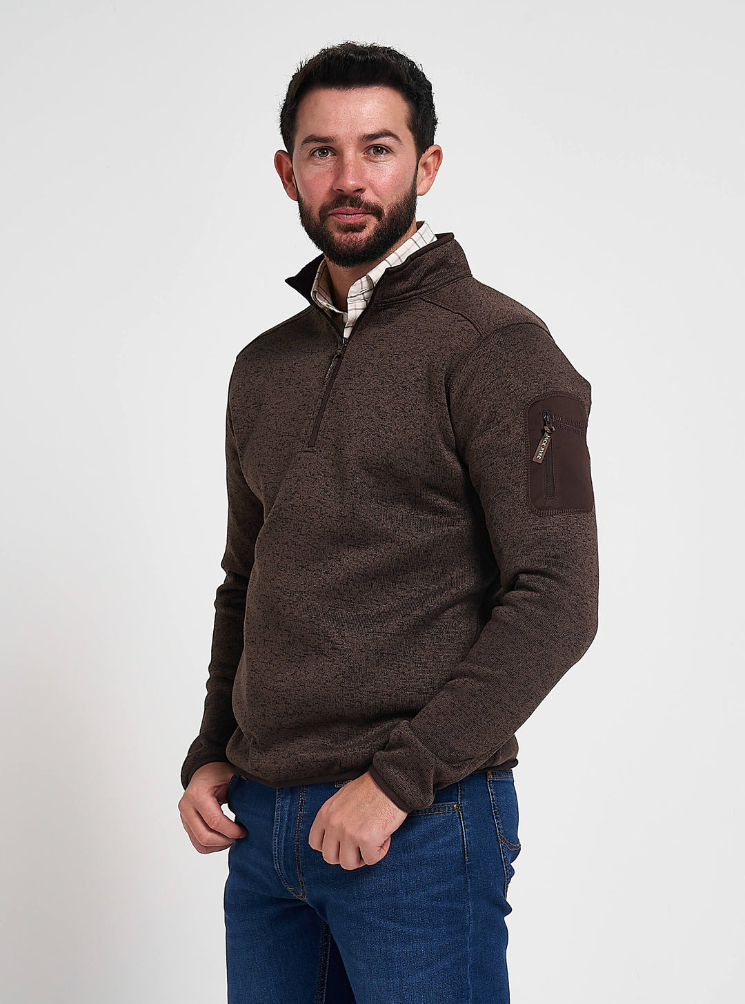 JACK PYKE Melange Quarter Zip Long sleeve Fleece