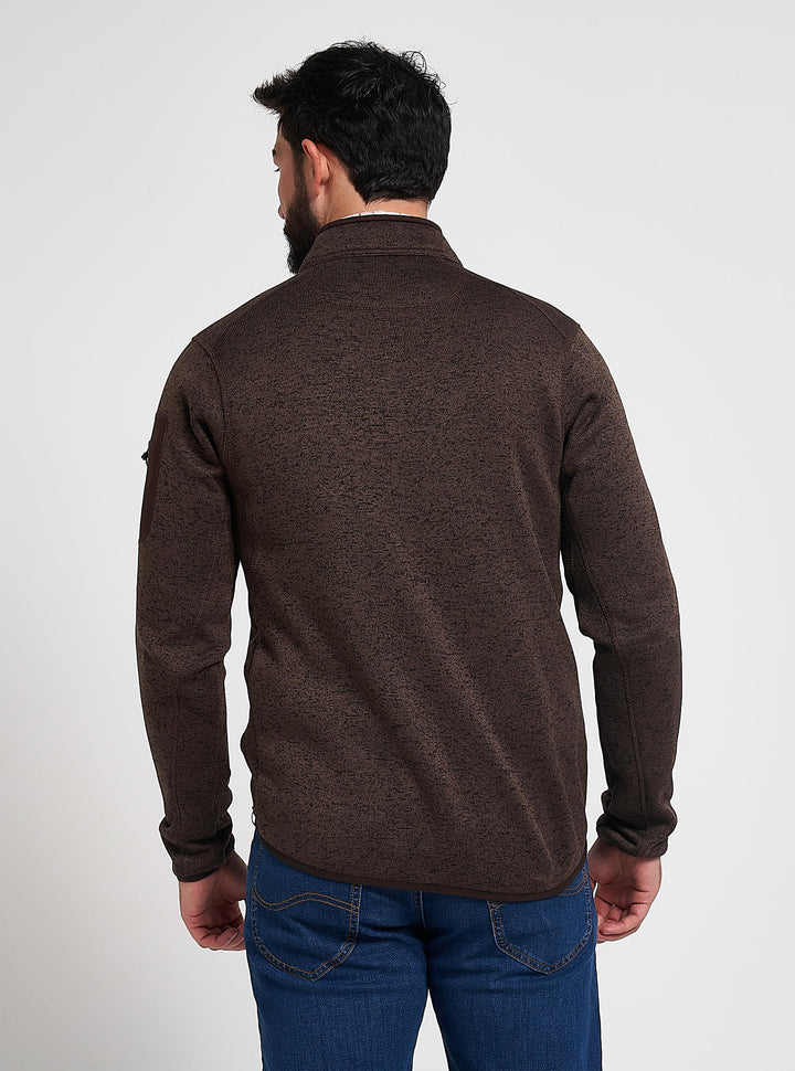 JACK PYKE Melange Quarter Zip Long sleeve Fleece