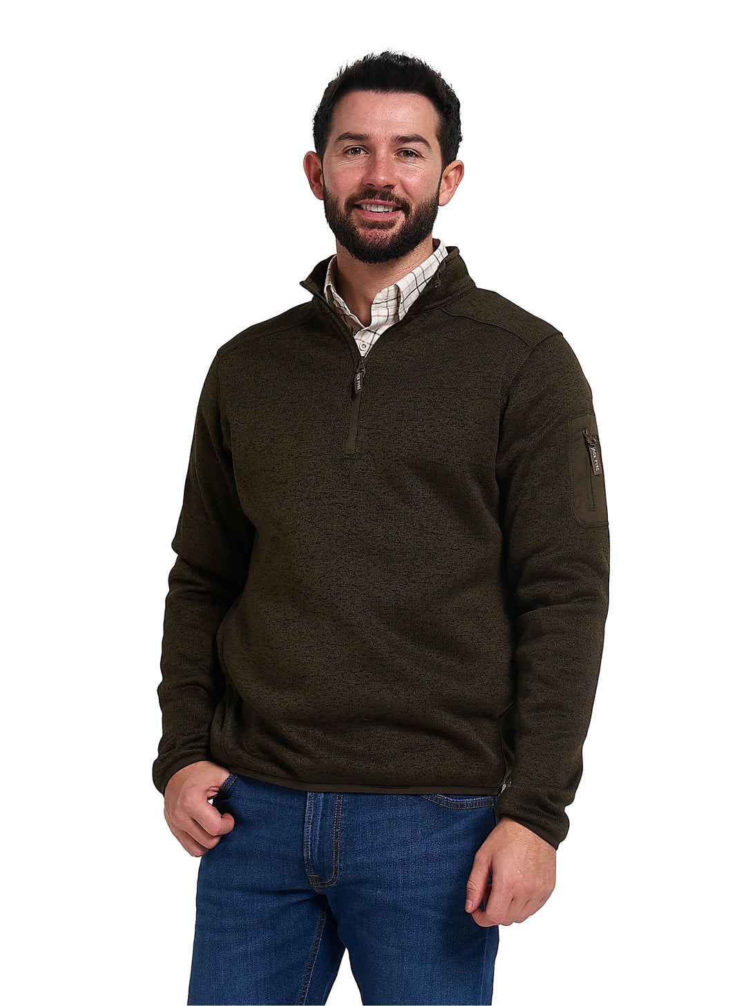 JACK PYKE Melange Quarter Zip Long sleeve Fleece