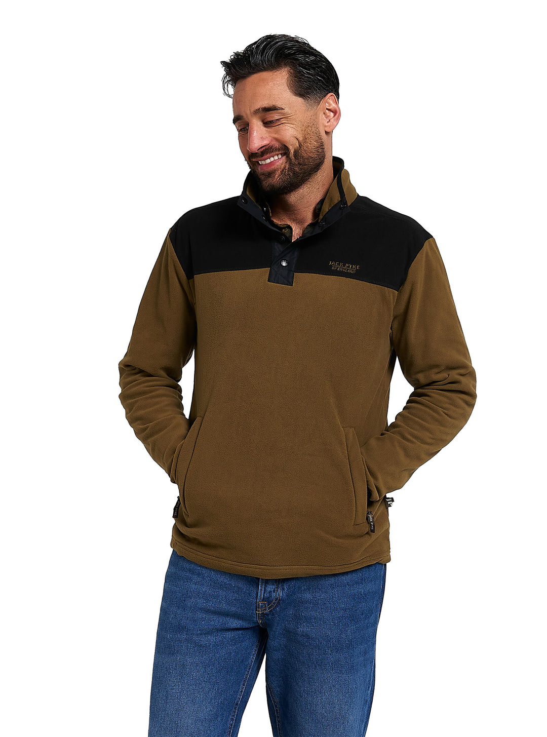 JACK PYKE Mens Snap Neck Long Sleeve Thermal Fleece Top