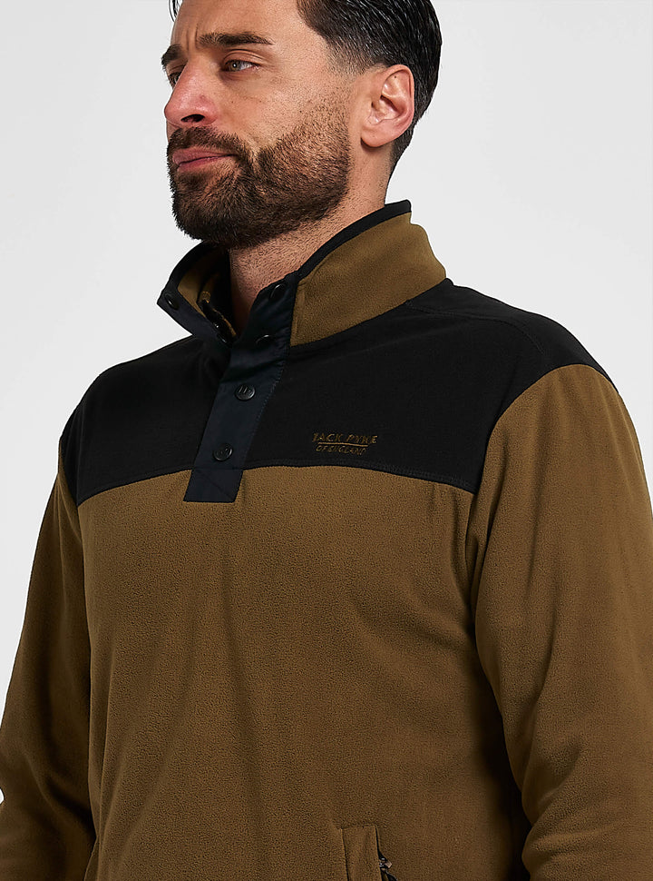 JACK PYKE Mens Snap Neck Long Sleeve Thermal Fleece Top