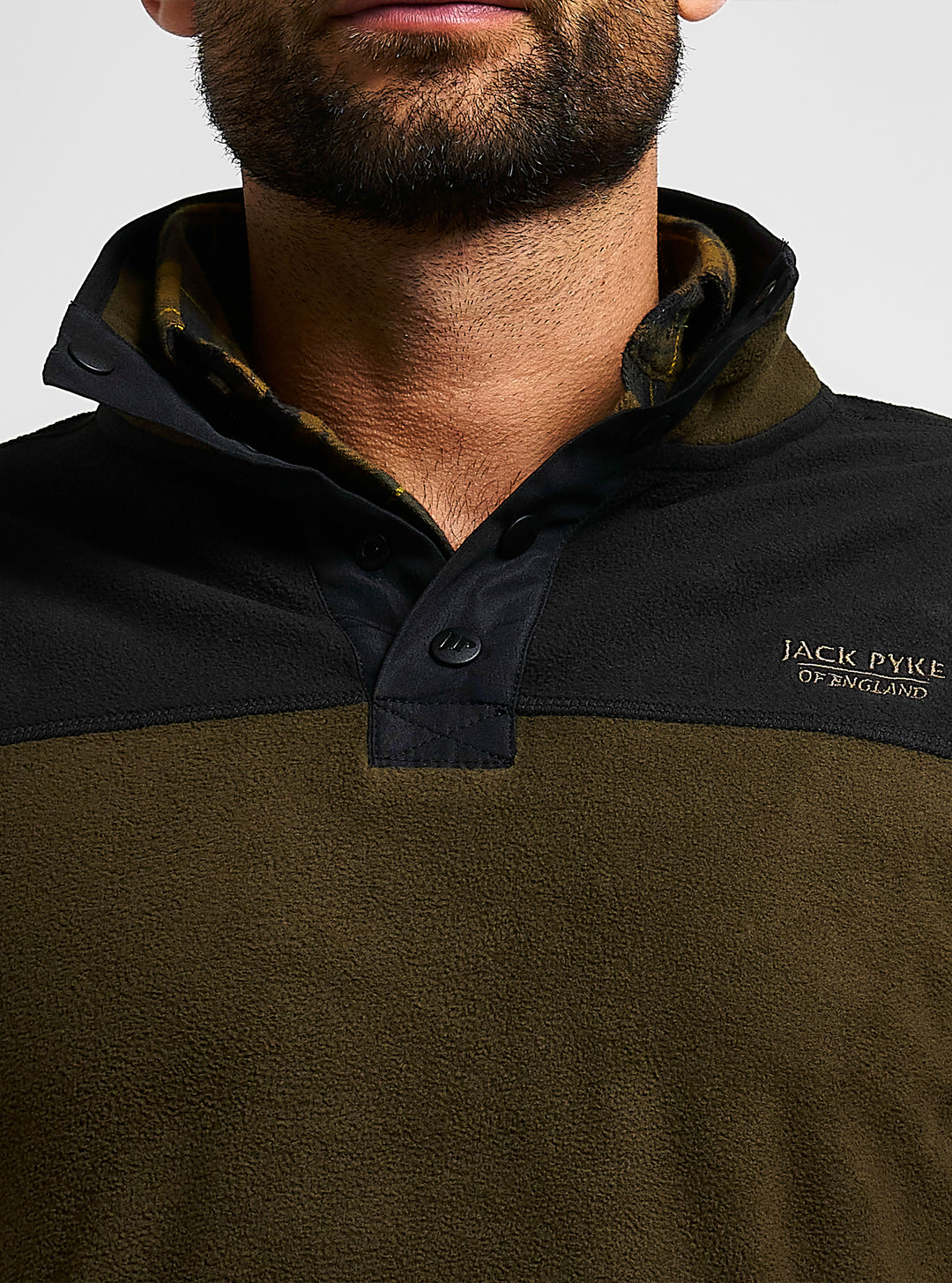 JACK PYKE Mens Snap Neck Long Sleeve Thermal Fleece Top