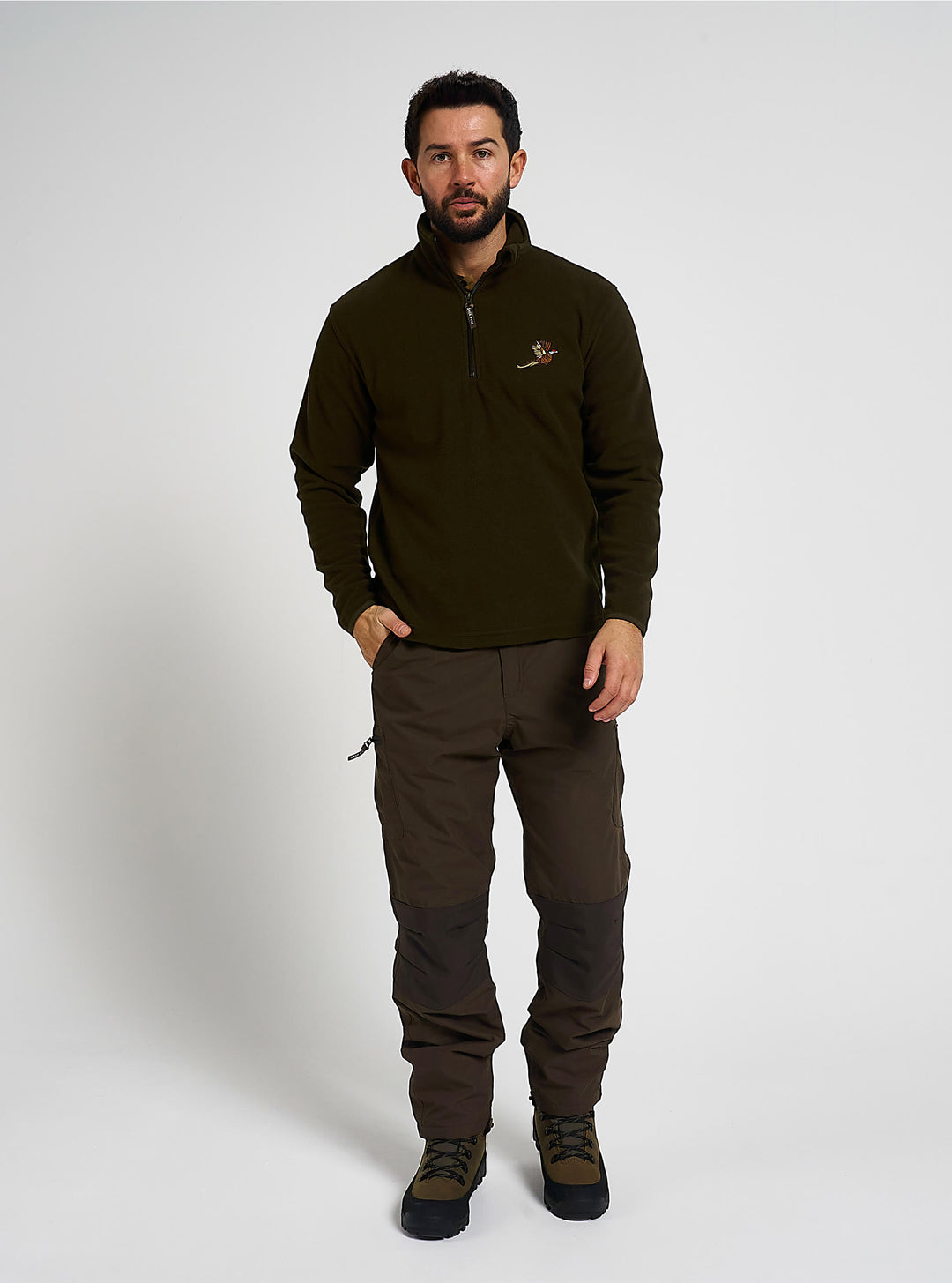 JACK PYKE Top in pile con motivo fagiano