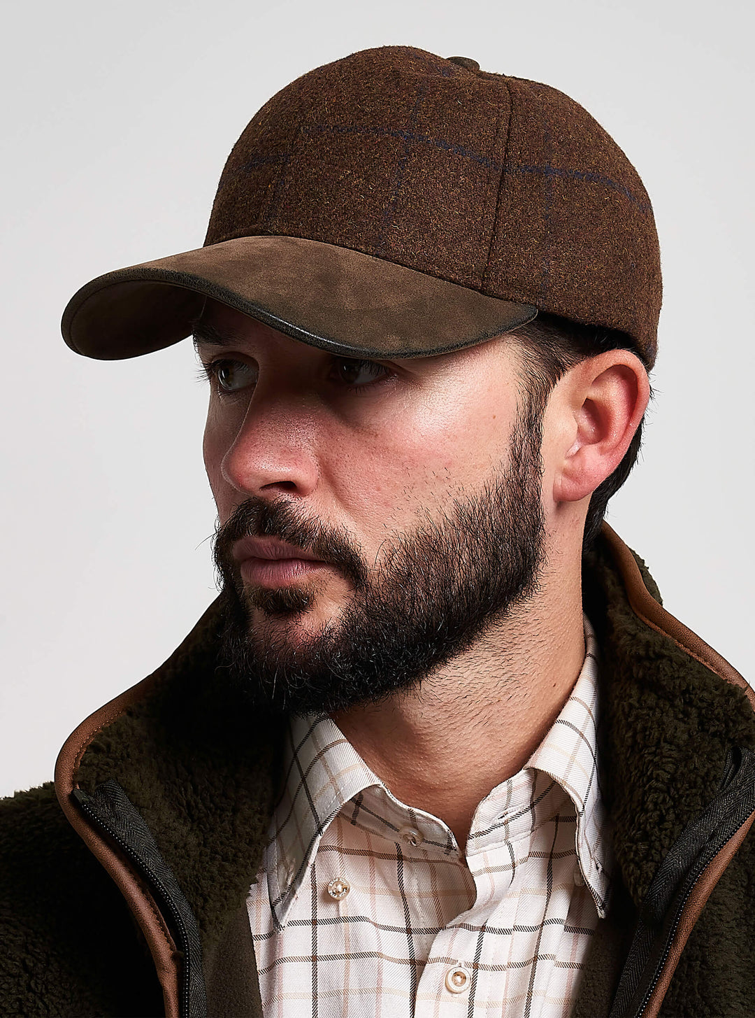 JACK PYKE Lowland Tweed & Brown Peak Baseball Hat