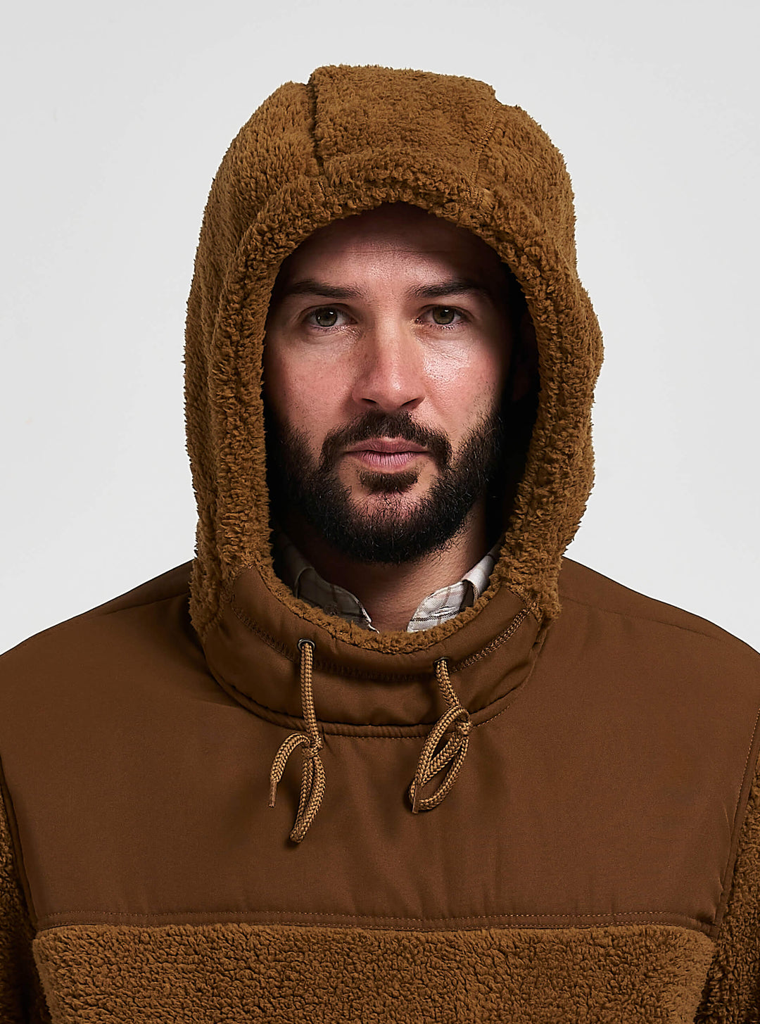 Jack Pyke Men’s Sherpa Fleece Hoodie Gen 2, Long Sleeve Hunting & Hiking Fleece Jacket Mens with Zipped Kangaroo Pockets, Elbow & Shoulder Patches, Drawstring Hood