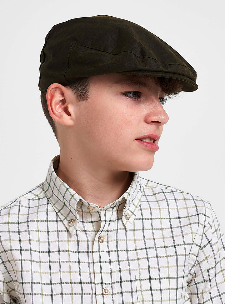 JACK PYKE Junior Berretto Piatto in Cotone Cerato, Verde