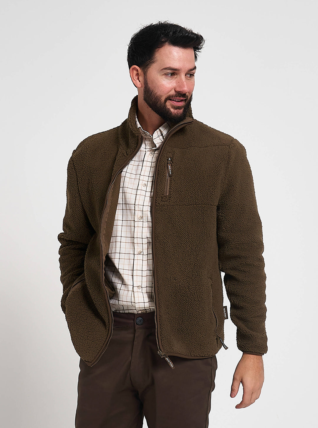 JACK PYKE Shires Fleecejacke mit Reißverschluss, Grün