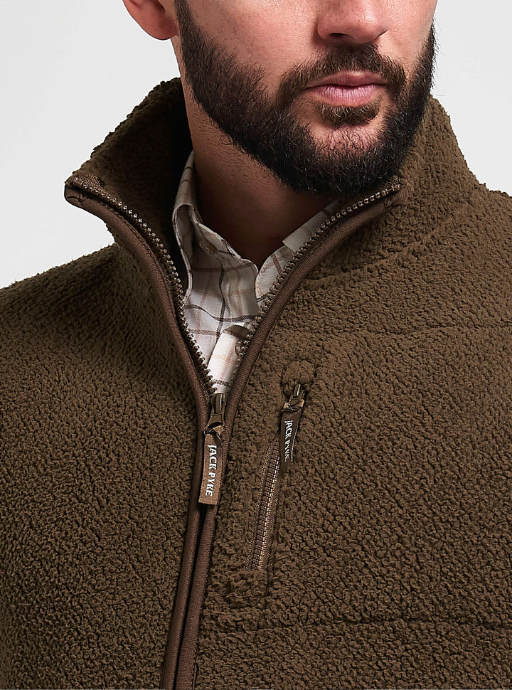 JACK PYKE Shires Fleecejacke mit Reißverschluss, Grün