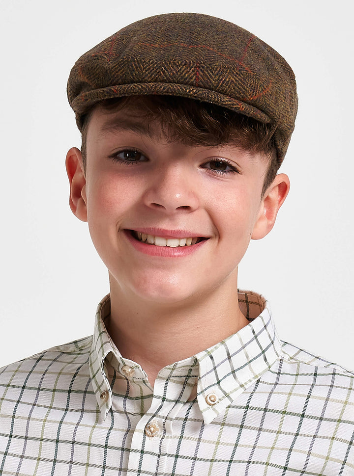 Jack Pyke Junior Wollmischung Schiebermütze Tweed Braun