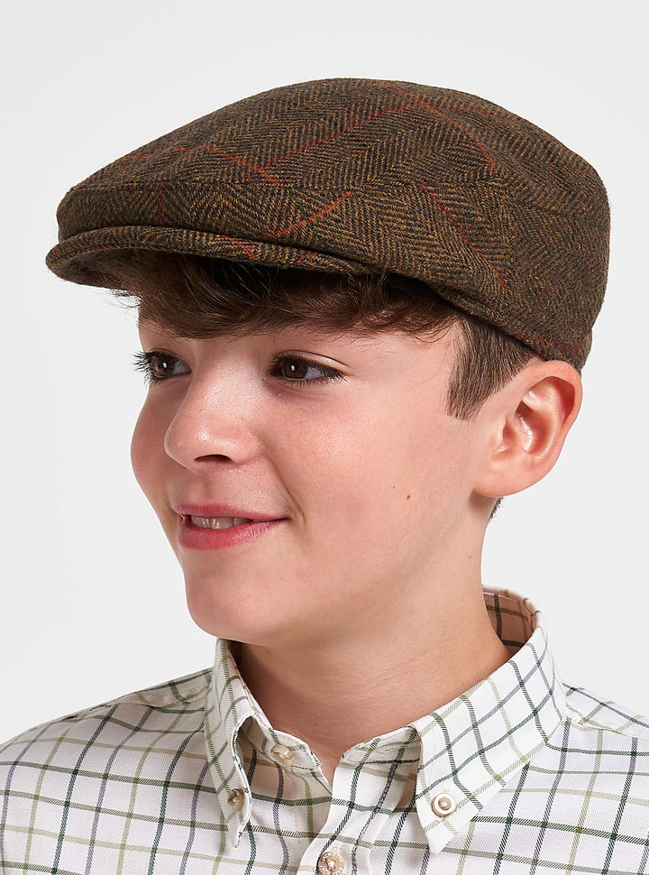 Jack Pyke Junior Wollmischung Schiebermütze Tweed Braun