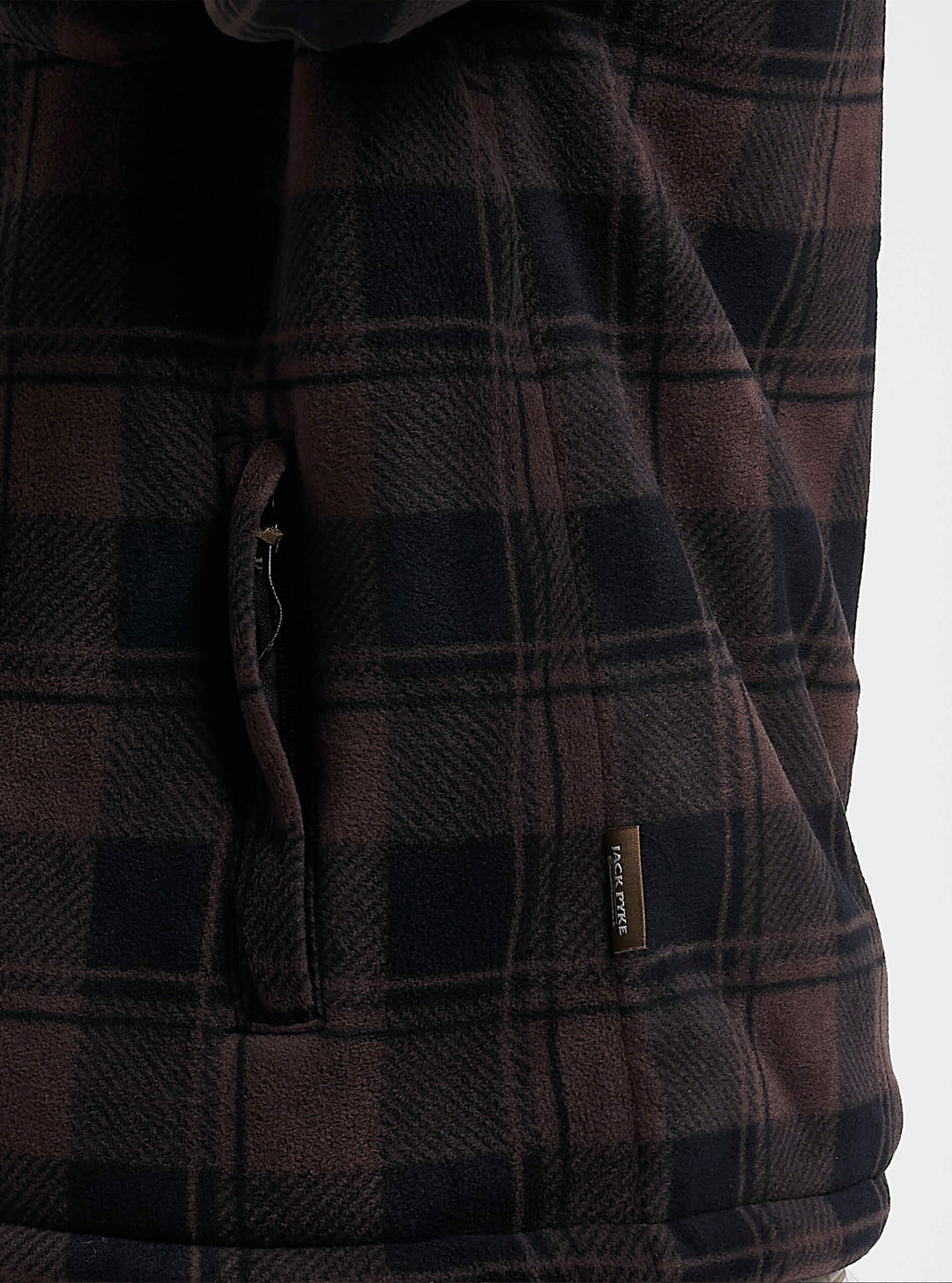 Jack Pyke Men’s Tundra Shirt – Checked Flannel Long Sleeve Zip Shirt with Fleece Lining, Turn-Down Collar, Multi Pockets, Button Cuffs for Shooting or casual Wear