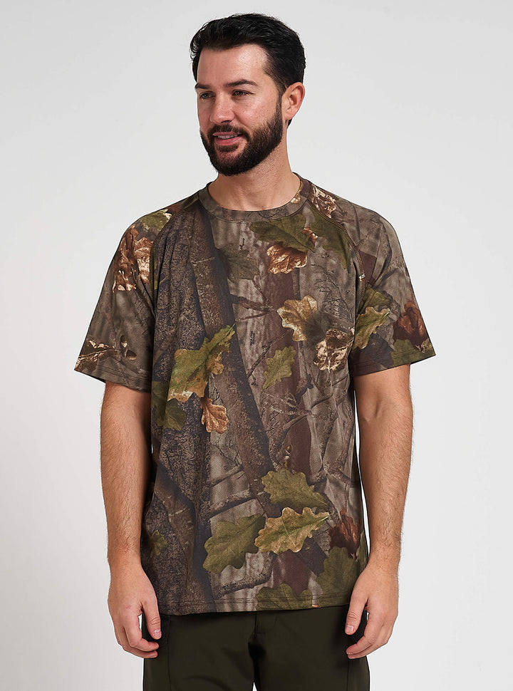 JACK PYKE Quick Wick Kurzarm-T-Shirt mit Rundhalsausschnitt English Oak Evolution