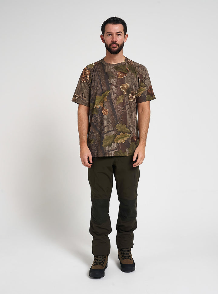 JACK PYKE Quick Wick Kurzarm-T-Shirt mit Rundhalsausschnitt English Oak Evolution