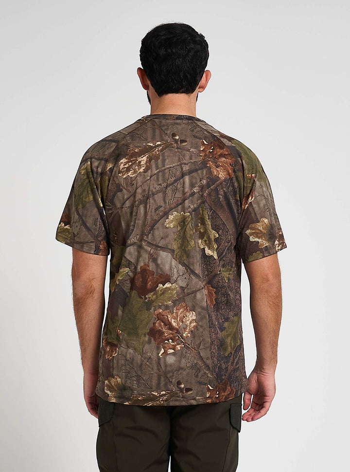 JACK PYKE Quick Wick Kurzarm-T-Shirt mit Rundhalsausschnitt English Oak Evolution