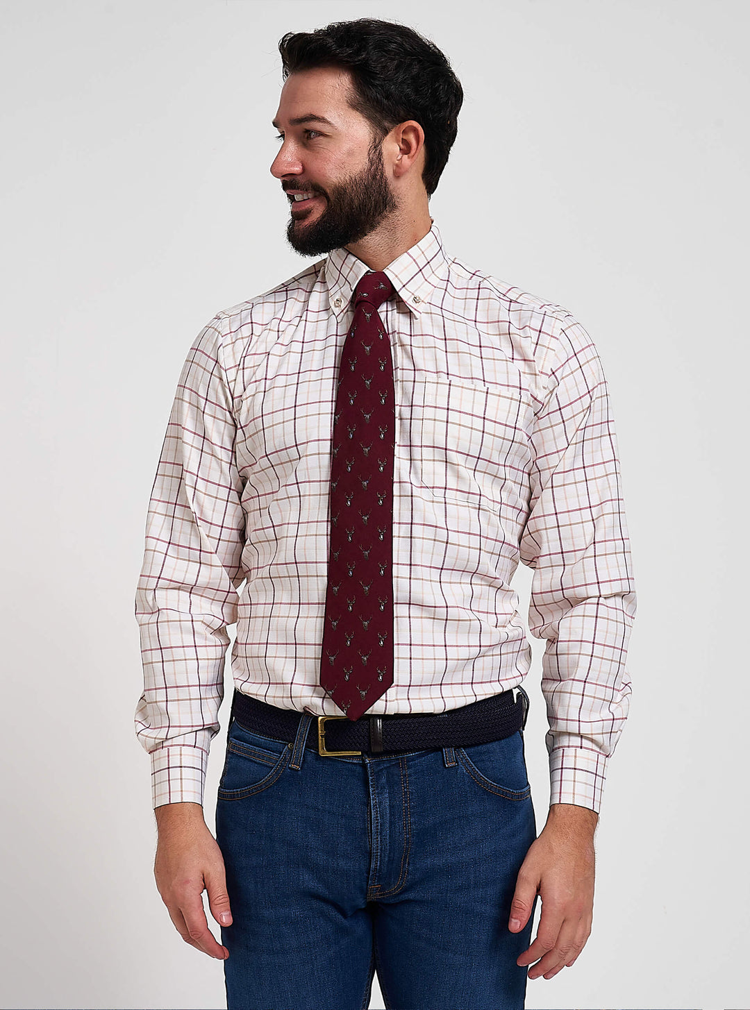 JACK PYKE Cravatta in seta con cervo