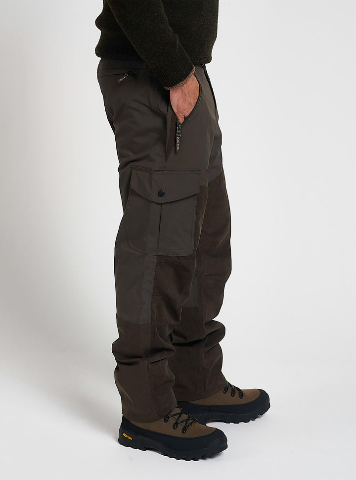 JACK PYKE Ashcombe Trousers - Adult Unisex Outdoor Trousers - Waterproof & Breathable with TPU Membrane Construction - 30-40" Waist - Olive Green/Brown