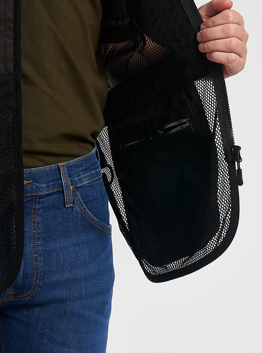 Jack Pyke Men’s Skeet Vest – Clay Pigeon Shooting Waistcoat with Breathable Mesh, Suede Trim & Multi Pockets – Lightweight Outdoor Hunting Jacket