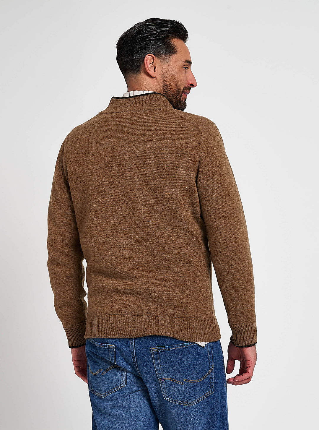 JACK PYKE Ashcombe 100% Lambswool Long Sleeve Zip Knit Jumper Pullover