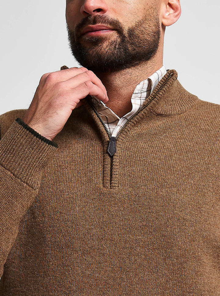 JACK PYKE Ashcombe 100% Lambswool Long Sleeve Zip Knit Jumper Pullover