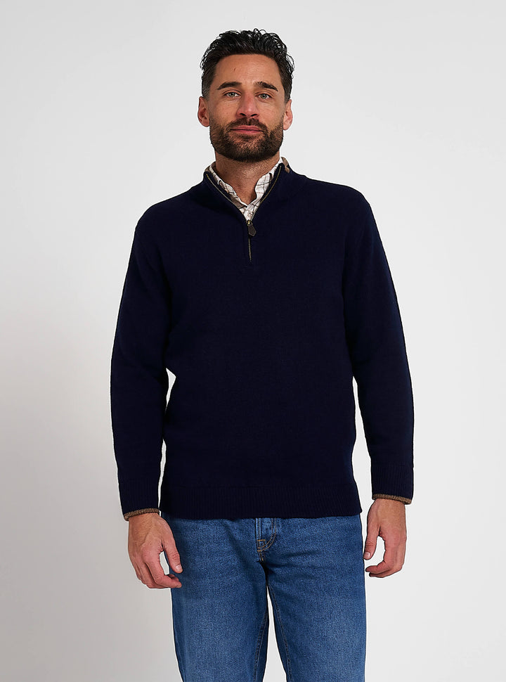 JACK PYKE Ashcombe 100% Lambswool Zip Knit Jumper Pullover