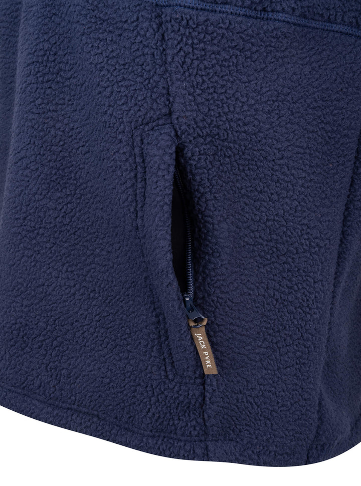 JACK PYKE Junior Half Zip Sherpa Fleece Pullover