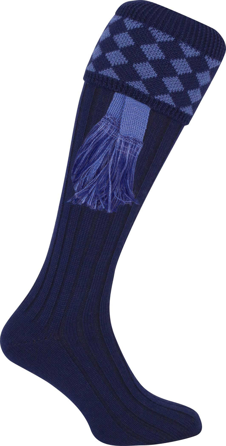 JACK PYKE Pair of Harlequin Shooting Socks with Garters 8 to 11 UK