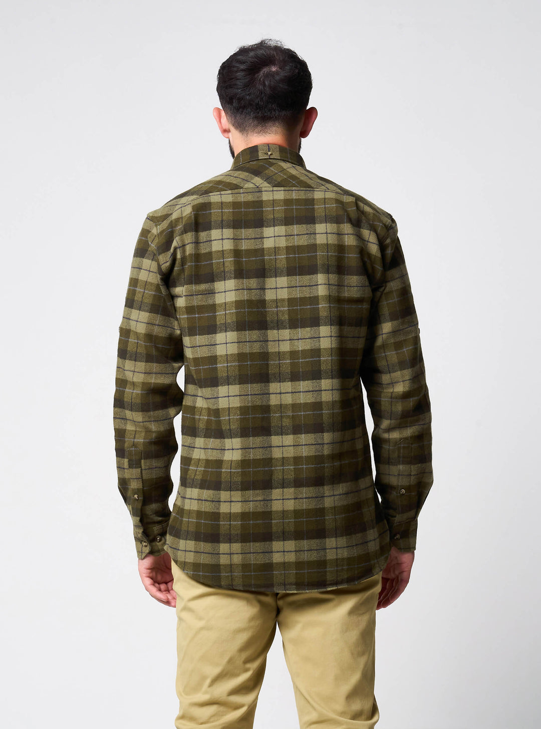 JACK PYKE Bleasdale Flannel Shirt for Men, 100% Cotton Checked Button-Down Collar Lightweight Country Casual Shirt with 2 Chest Pockets and Adjustable Cuffs Ideal Everyday Wear - Size S-3XL