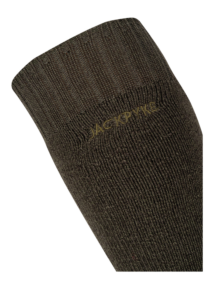 JACK PYKE Paio di stivali di gomma Calzini Verde/Marrone 8 a 11 UK