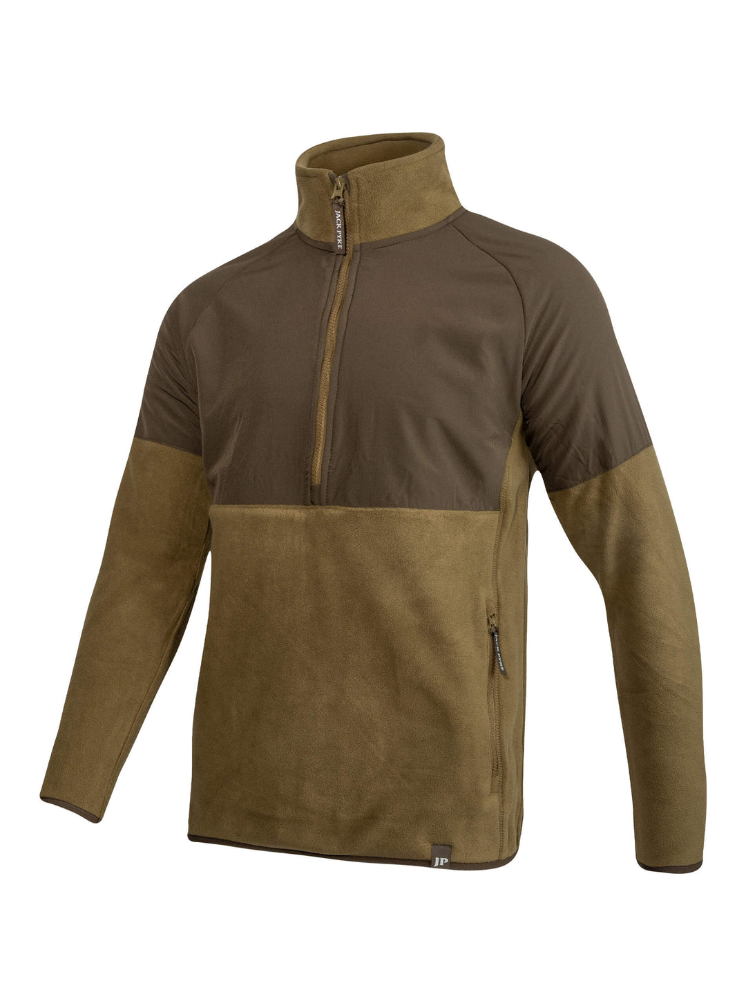 Jack Pyke Bleasdale Half Zip Fleece Top – Lightweight Outdoor Soft Fleece Jacket for Mens with Zipped Pocket and Contrast Panels – Ideal Warm Mid Layer for Hiking, Camping