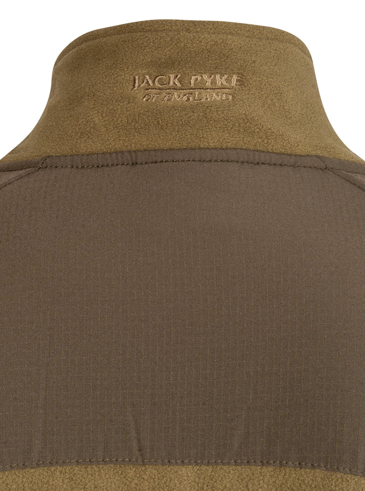 Jack Pyke Bleasdale Half Zip Fleece Top – Lightweight Outdoor Soft Fleece Jacket for Mens with Zipped Pocket and Contrast Panels – Ideal Warm Mid Layer for Hiking, Camping