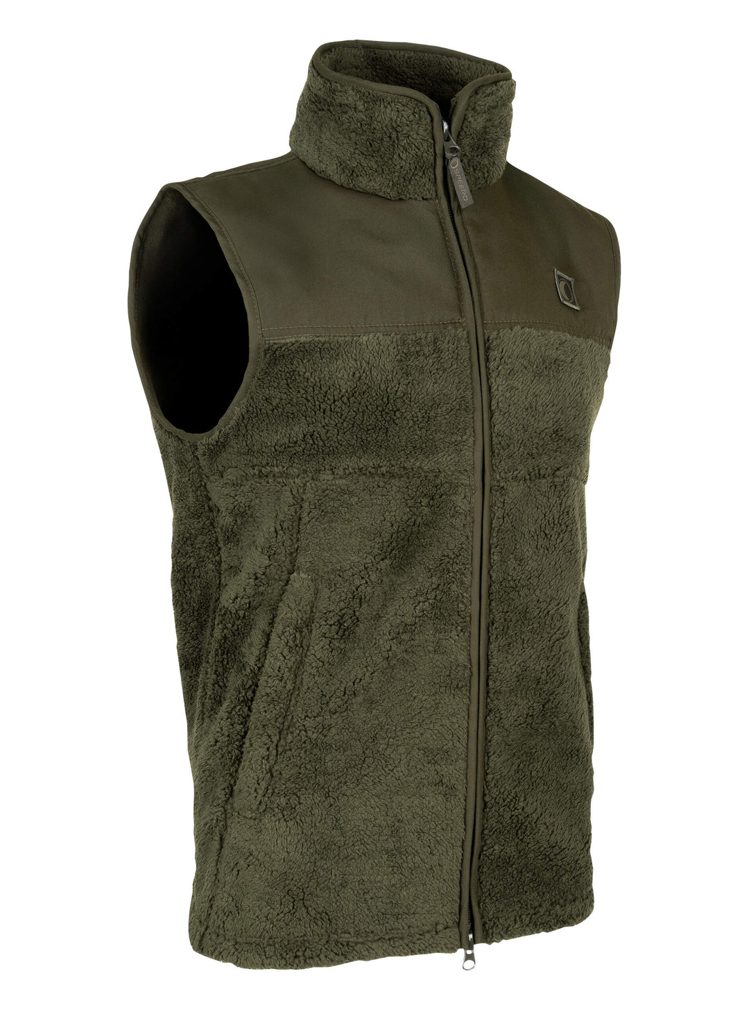 SPEERO Sherpa Fleece Gilet for Mens – Deep Pile 300g Warm Sleeveless Bodywarmers with Adjustable Waist, Reinforced Shoulder Patches, Zipped Pockets for Outdoor, Casual Wear