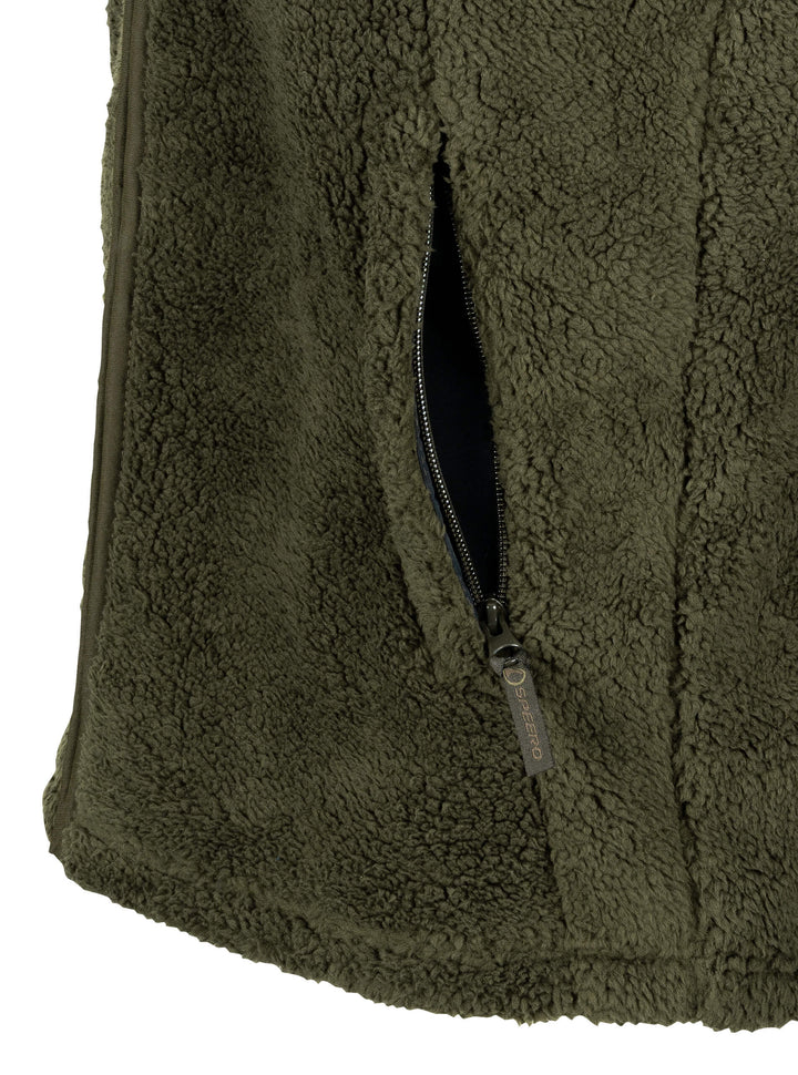 SPEERO Sherpa Fleece Gilet for Mens – Deep Pile 300g Warm Sleeveless Bodywarmers with Adjustable Waist, Reinforced Shoulder Patches, Zipped Pockets for Outdoor, Casual Wear