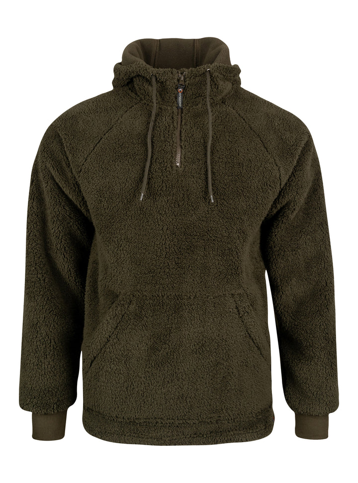 SPEERO Sherpa Fleece Hoodie Dunkeloliv