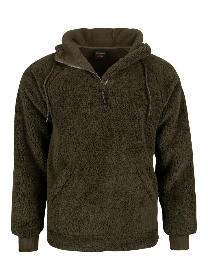 SPEERO Sherpa Fleece Hoodie Dunkeloliv