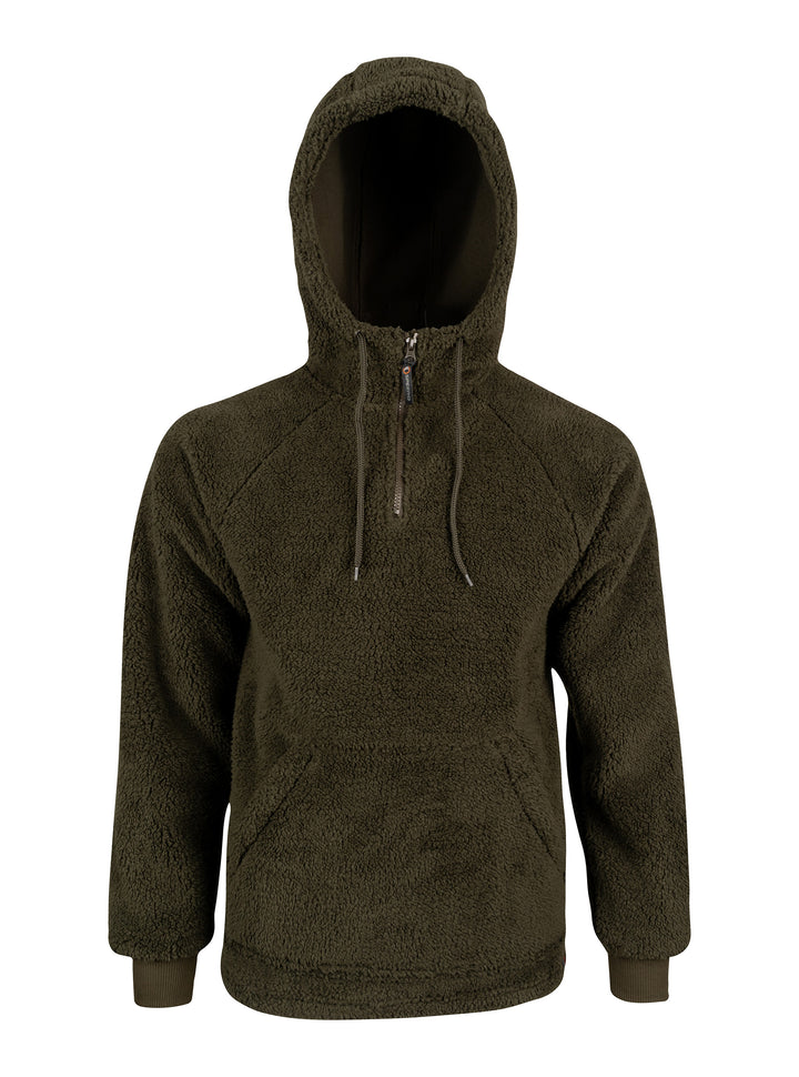 SPEERO Sherpa Fleece Hoodie Dunkeloliv