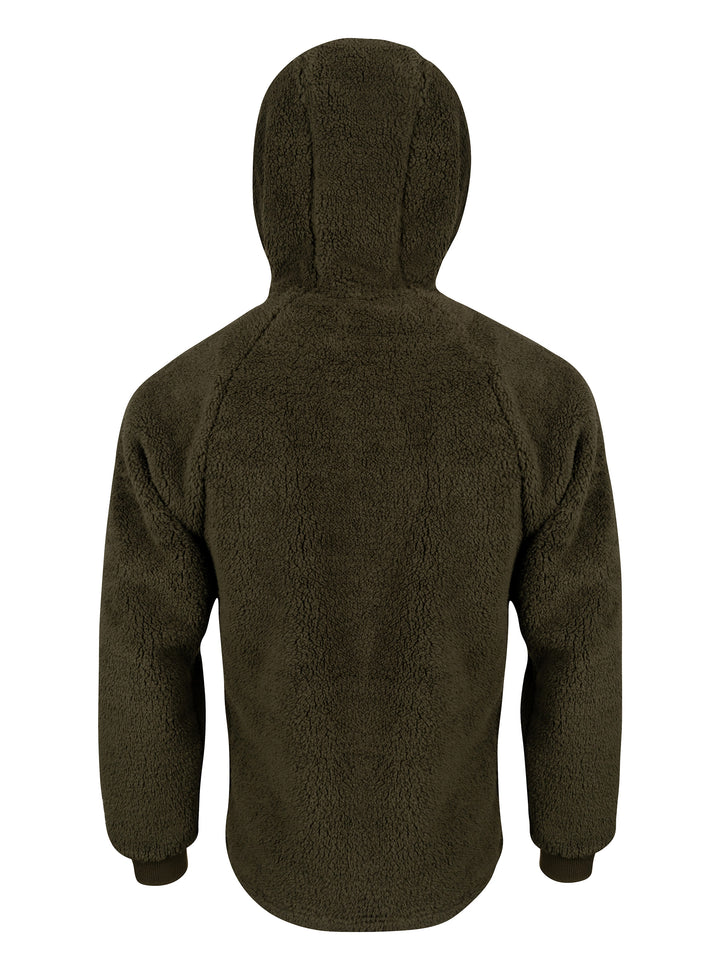 SPEERO Sherpa Fleece Hoodie Dunkeloliv