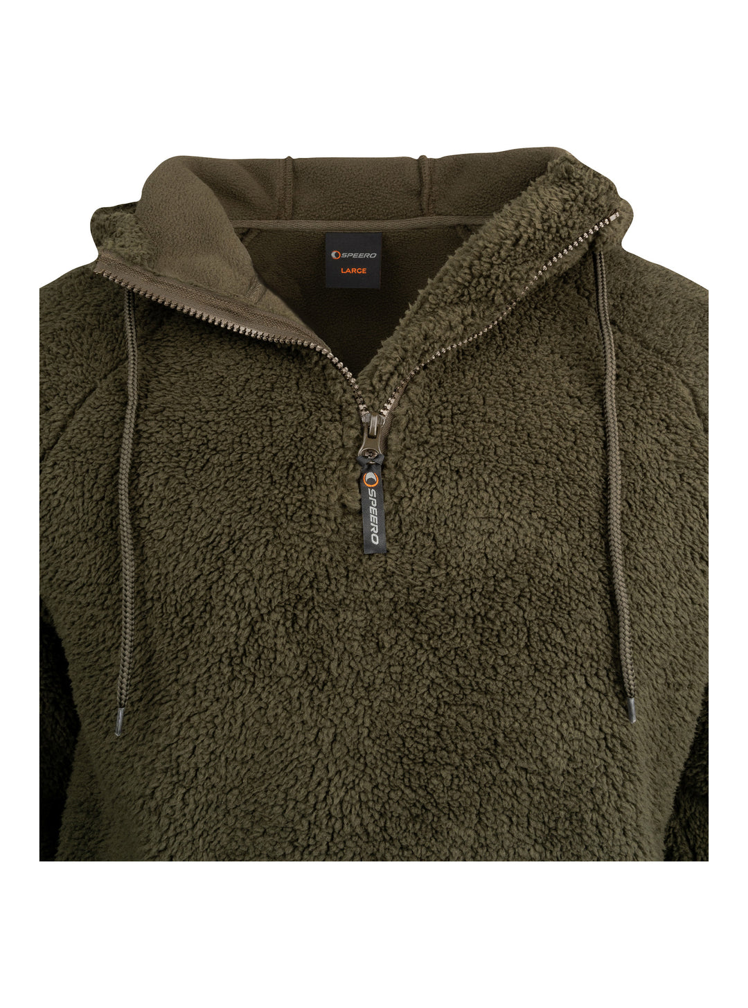SPEERO Sherpa Fleece Hoodie Dunkeloliv