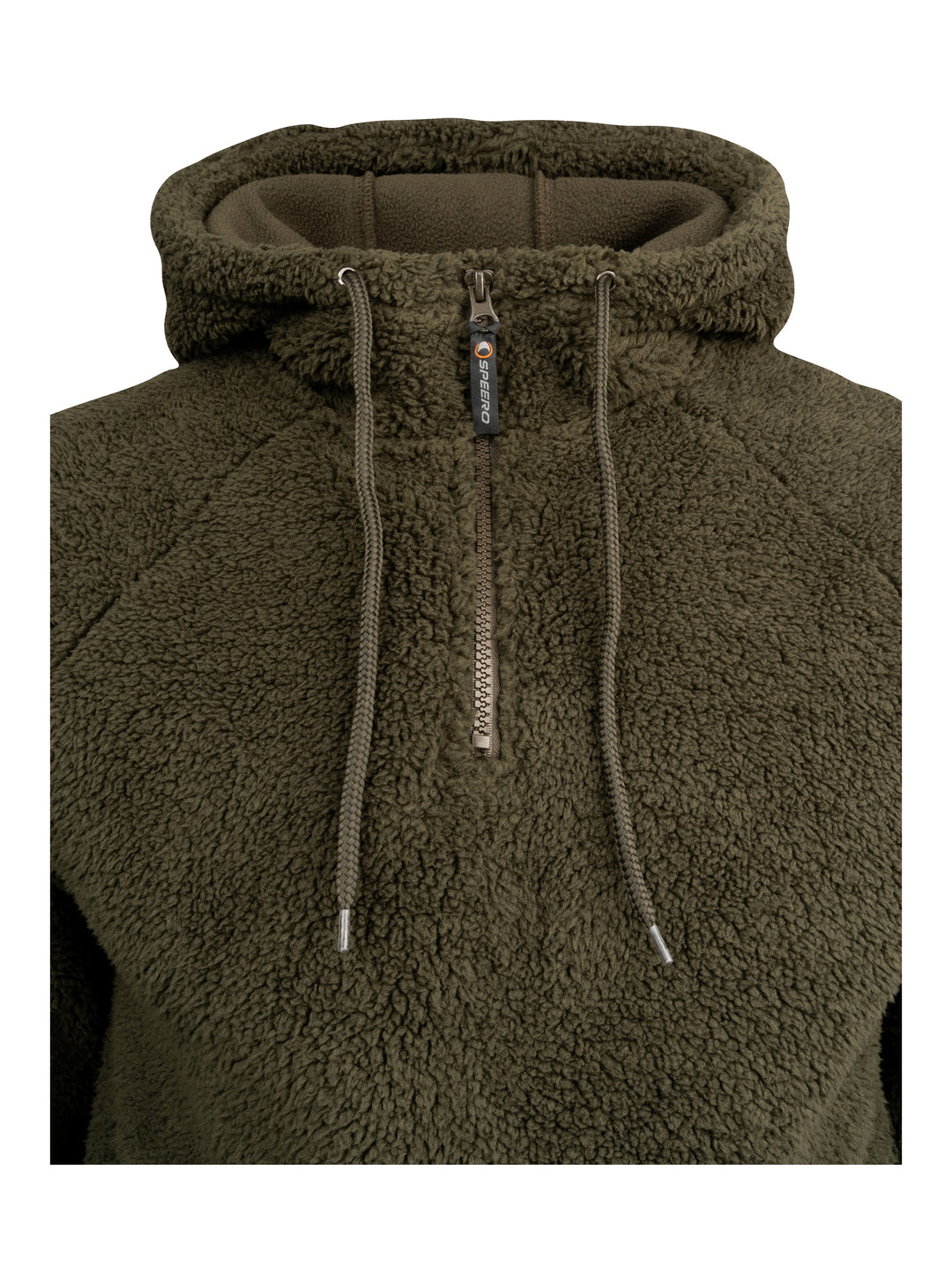 SPEERO Sherpa Fleece Hoodie Dunkeloliv